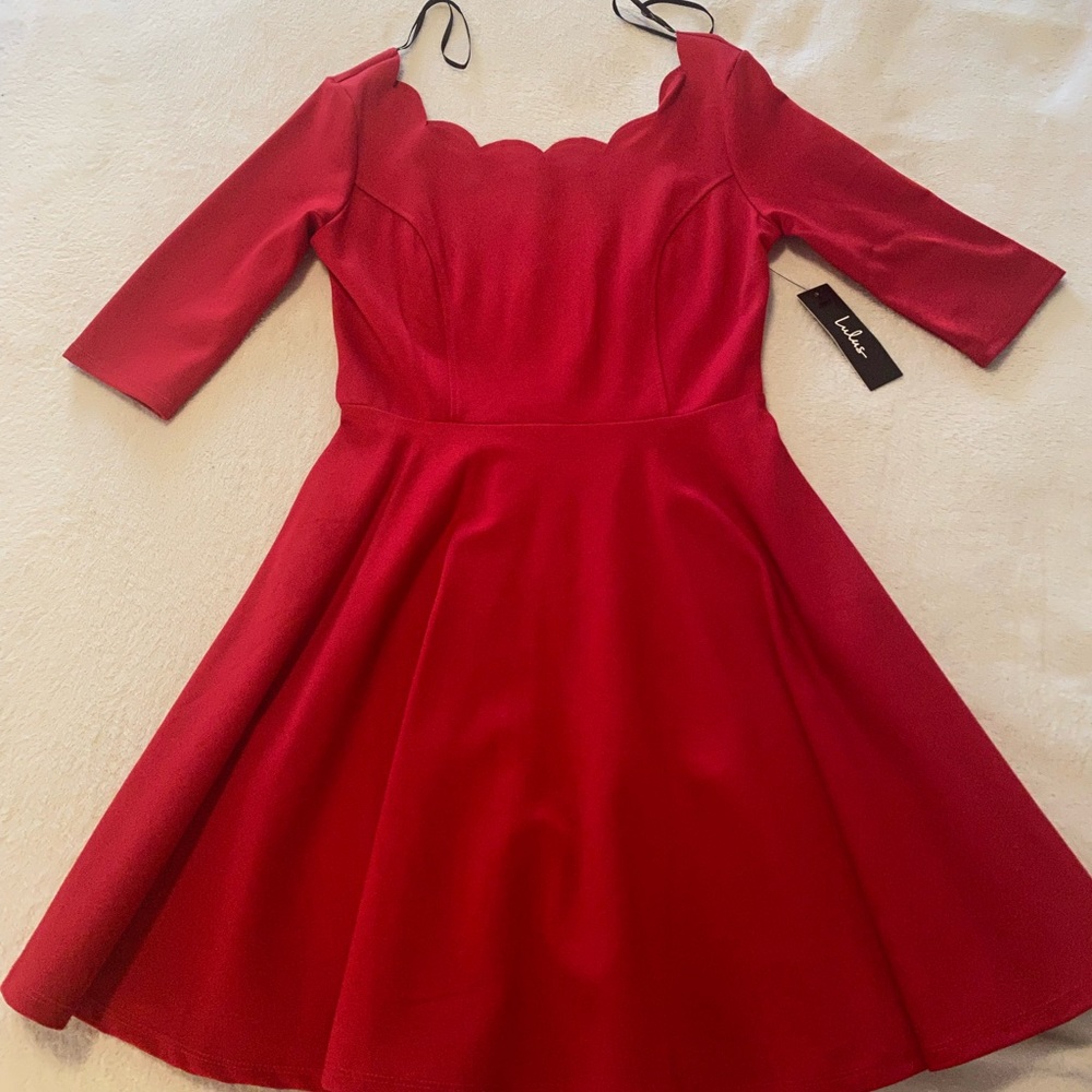 Lulus red skater dress